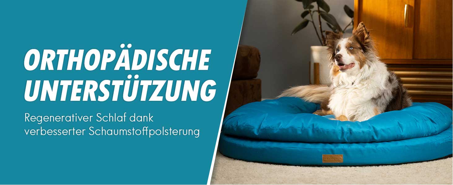 Ортопедичне собаче ліжко CevaHome, кругле, водонепроникне, з неслизьким покриттям, XL, оливково-зелене