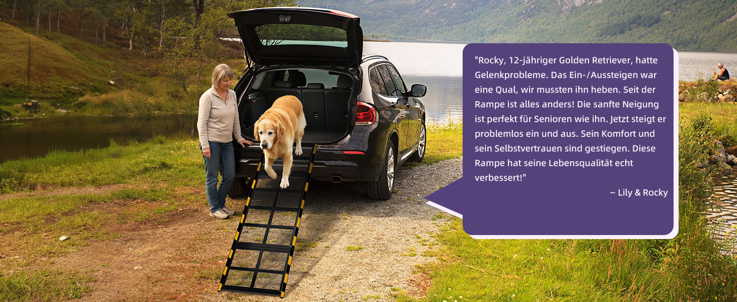 Рампа для собак Extra Lange 190 см – стабільна авторампа для великих собак, для SUV, комбі та автодому, до 90 кг