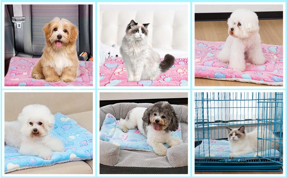 М'яке ліжко-матрац для собак та котів MICOOYO - килимок з флісу, 61x41 см, рожевий