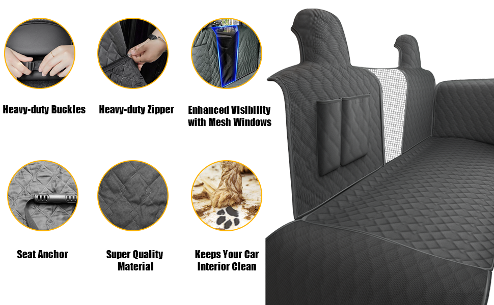 Захист для сидіння авто Tesla Model 3 Y S (2018-2023) - вологостійкий, антицарапинний, для собак