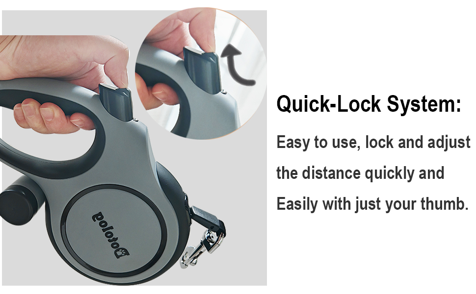 Рулетка для собак Dotolog 8м з двома лініями, з безпечною застібкою, для собак середніх та великих порід (сірий/чорний)