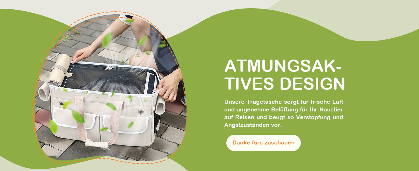 Транспортна переноска для котів та собак ALLSOPETS, складана, портативна, з м'якими кишенями, для подорожей, кемпінгу, хати, Бежева