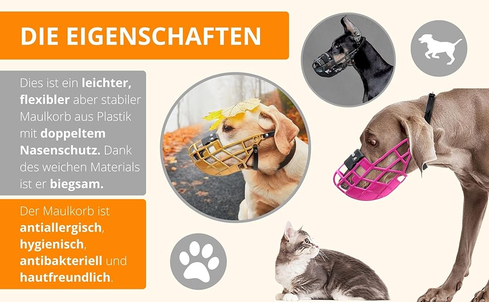 Нашийник-маска для собак AMATHINGS Super Kennel Soft з м'якою накладкою на ніс. Ідеально для вигулу, майданчиків для собак, вольєрів та перегонів (Рожевий)