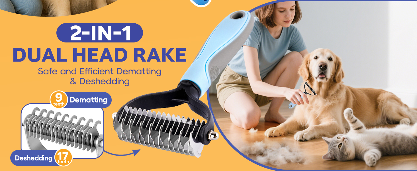 Набір для догляду за тваринами 10 предметів: щітка для собак проти випадання шерсті з обрізачем кігтів та тримером, аксесуари для догляду за собаками/котами, гребінець для видалення ковтунів + аксесуари для купання для всіх тварин