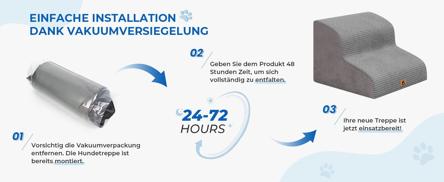 Сходинки для собак маленьких порід, 3 сходинки, 40 см, для дому, миються, неслизькі, для котів та собак, сірі