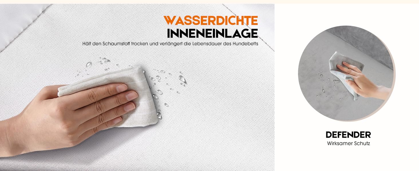 Ортопедичне ліжко для собак XL, корзина для собак, що можна прати, з піною у формі яйця, вологостійкий диван для собак з неслизьким дном та чотиристоронньою подушкою (світло-сірий, 117x76x19 см)