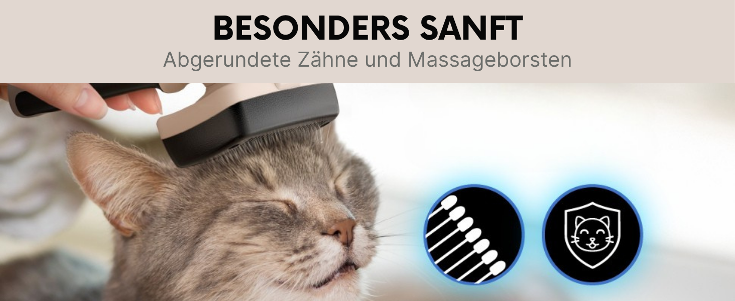 Набір для догляду за котами Pretty Paw® Profi: щітка та набір для грумінгу. Ідеально для короткої та довгої шерсті, гігієнічна та комфортна.