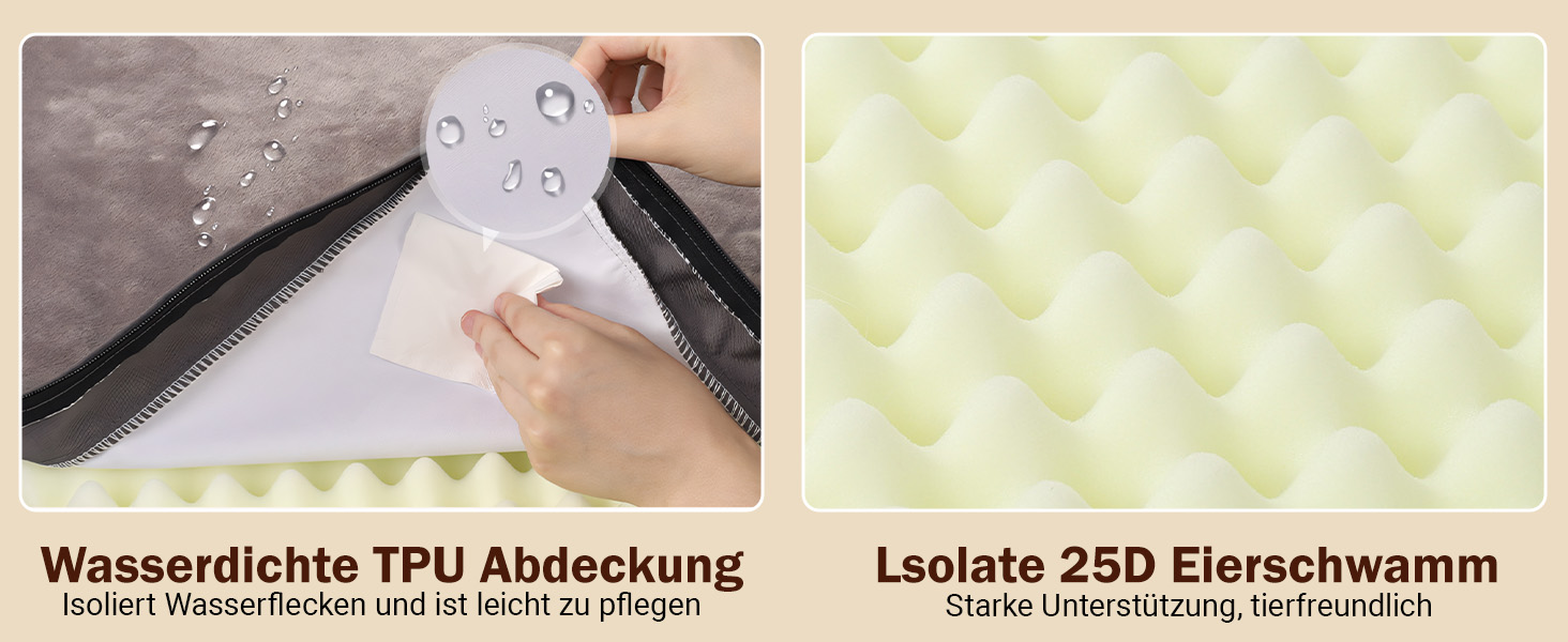 Ортопедичний лежак для собак Grosse Hundesofa: м'який та зручний, еліптичний, водонепроникний, антиковзкий, стійкий до укусів, лежанка для собак, подарунок для любителів тварин (XL-88)