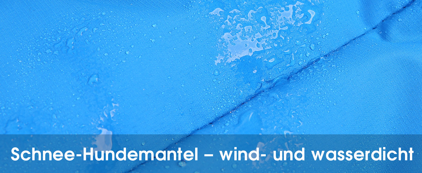 Конвініт Теплий водонепроникний зимовий одяг для собак - тепла куртка для маленьких собак з підкладкою, застібкою-липучкою та світловідбиваючими елементами, синій, S (обхват грудей 44 см)