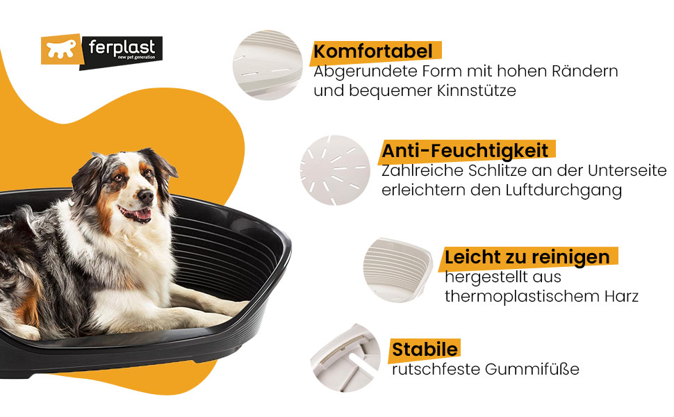 Крізьове ліжко для собак та котів Ferplast Siesta Deluxe, пластикове, середнє, миється, з отворами, ковзаюче, рожеве, 62x41x23.5 см