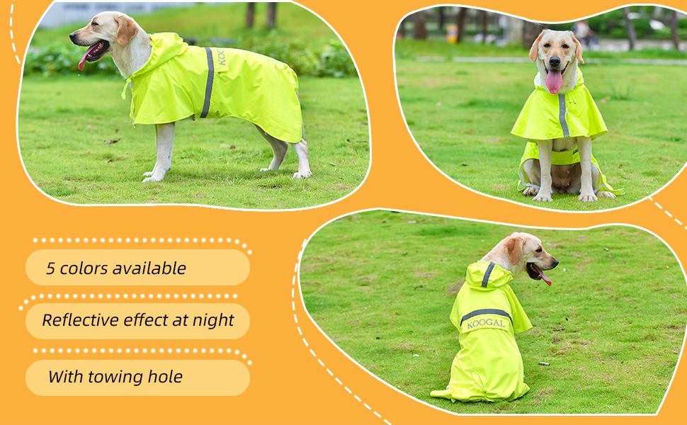 Водонепроникний дощовик для великих собак, зелений, розмір 6XL