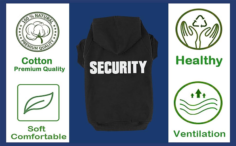 Світшот Izefia для собак Security Rdc: теплий пуловер з бавовни для маленьких та середніх собак, сірий, 4XL (обхват грудей 82 см)