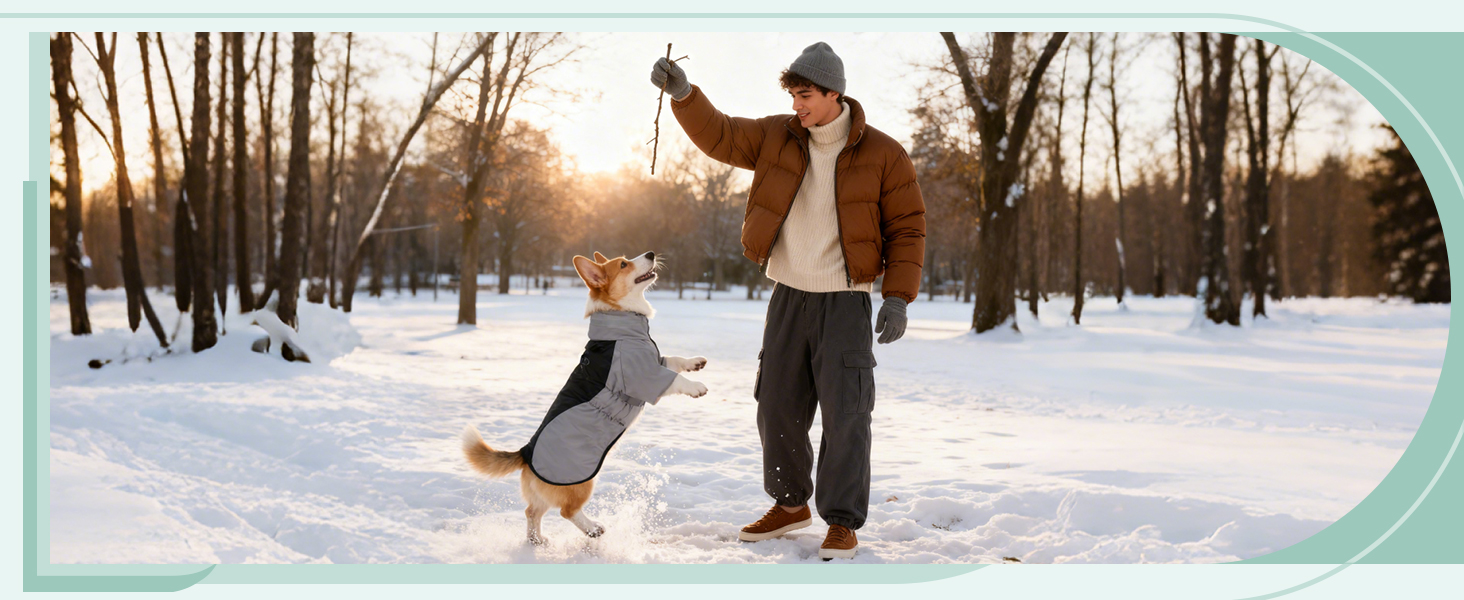 Водонепроникний дощовик для собак середніх та великих порід ALLSOPETS, тепла зимова куртка з світловідбиваючими смугами, вбудованим повідком, захист від вітру (Вогняно-помаранчевий, 5XL)