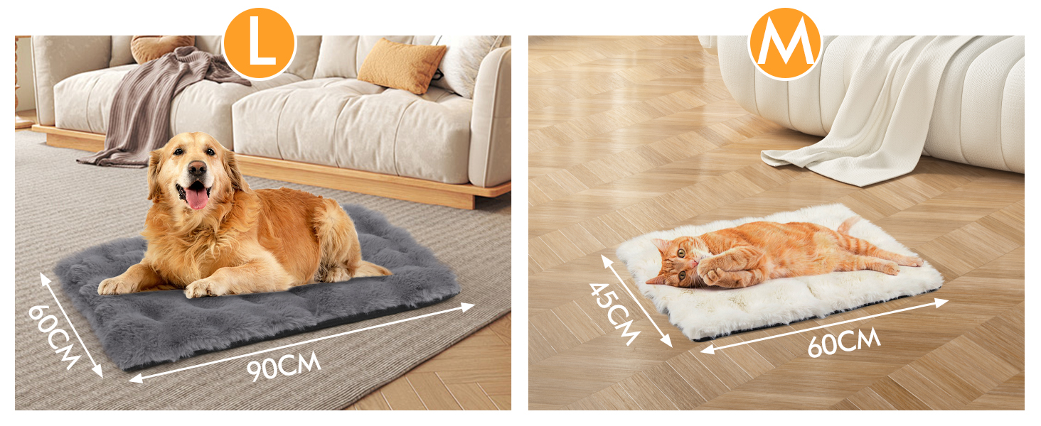 Самогріюча ковдра для домашніх тварин Wdmiya 60x45 см, для котів та собак, миюча, флаєцева, без електроживлення, для автомобіля. Білий колір, розмір M.