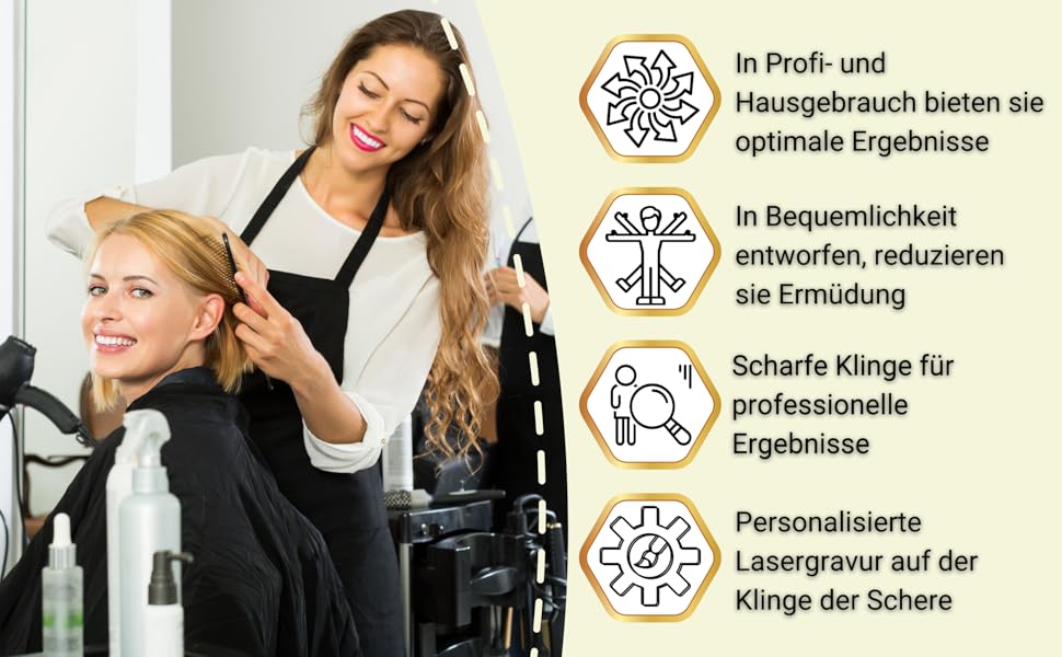 Професійні ножиці для філірування Titan Haarschere – нержавіюча сталь, 140 мм