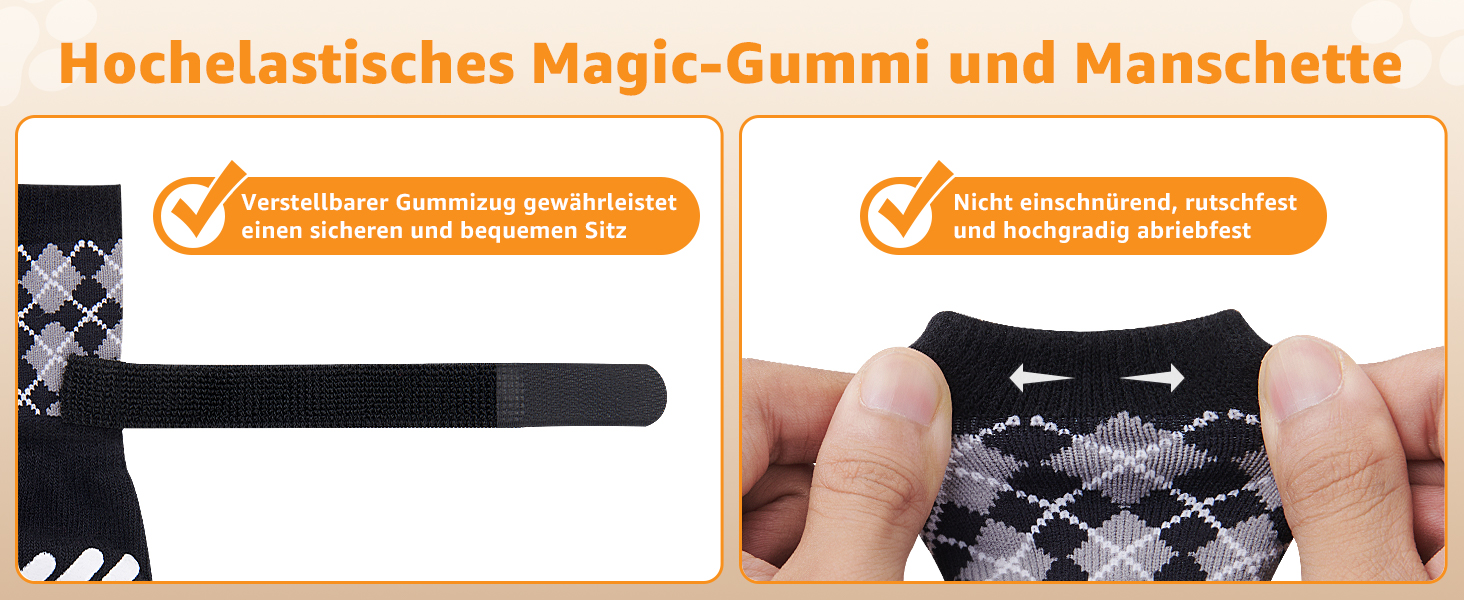 Шкарпетки для собак PICK FOR LIFE 4 шт. Захист лап, антиковзаючі, з клямками для твердих дерев'яних підлог, чорного кольору. Підходять для маленьких, середніх та великих собак.