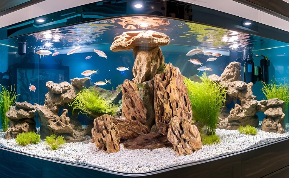 Камінь для акваріума Unocho Dragon Stone 5 фунтів, декор для акваскейпу, ландшафтний дизайн, 2-4 дюйми
