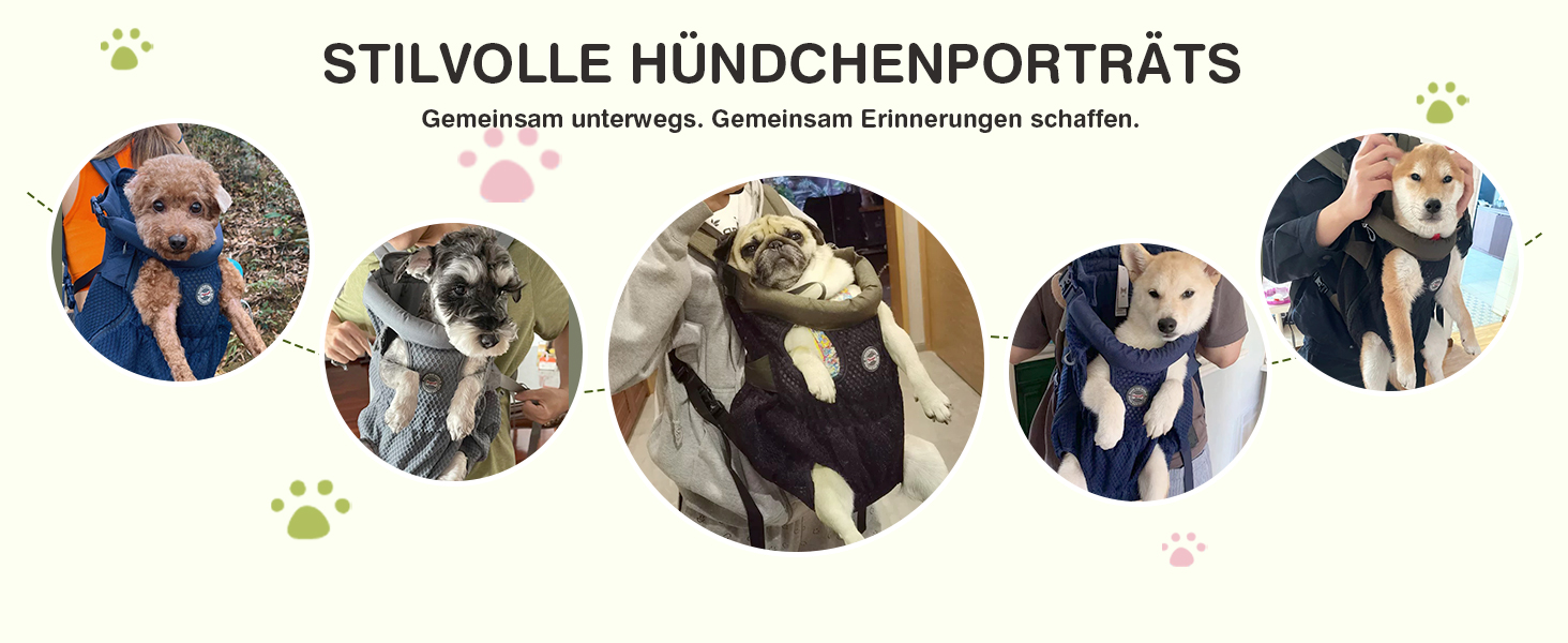 Hunderucksack ALLSOPETS для маленьких собак - Легкий, дихаючий, зручний, з поводком, для подорожей, прогулянок, активного відпочинку (Оливковий, M)