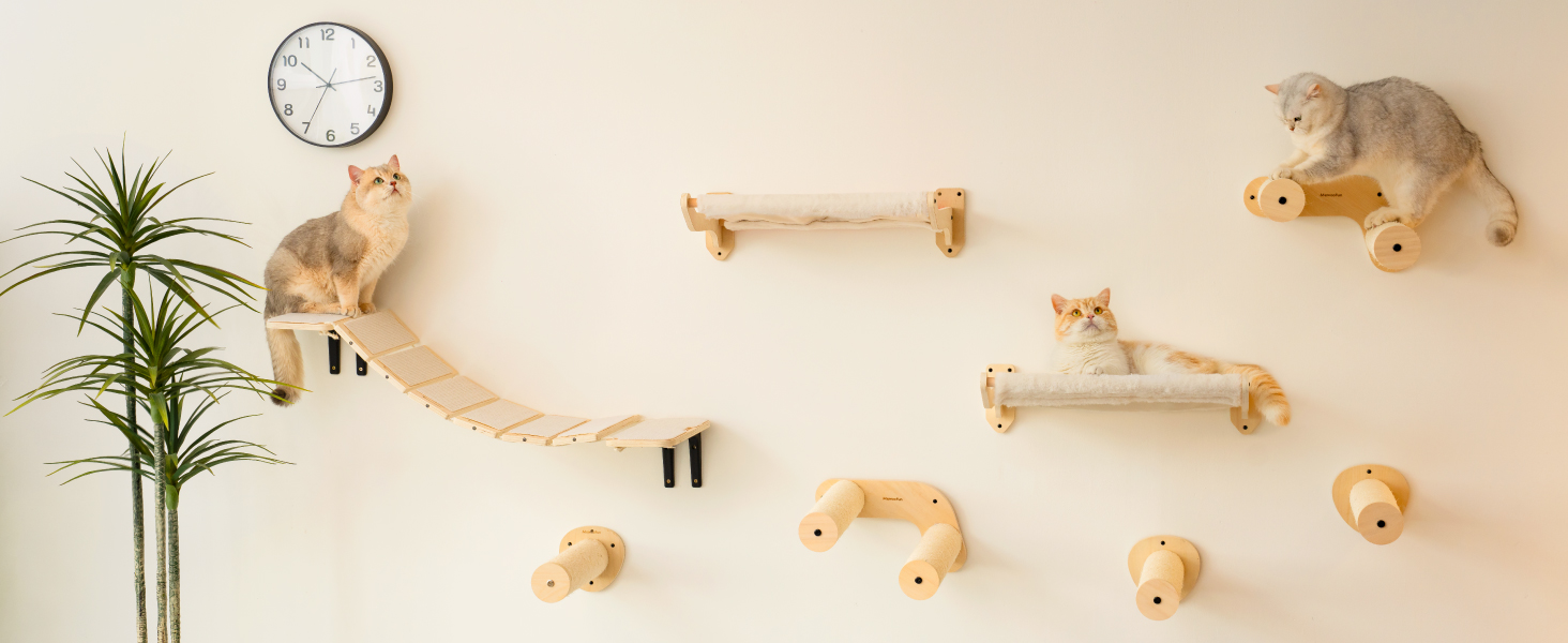 Кішка лежанка на стіну MEWOOFUN, 52x32 см, знімний чохол