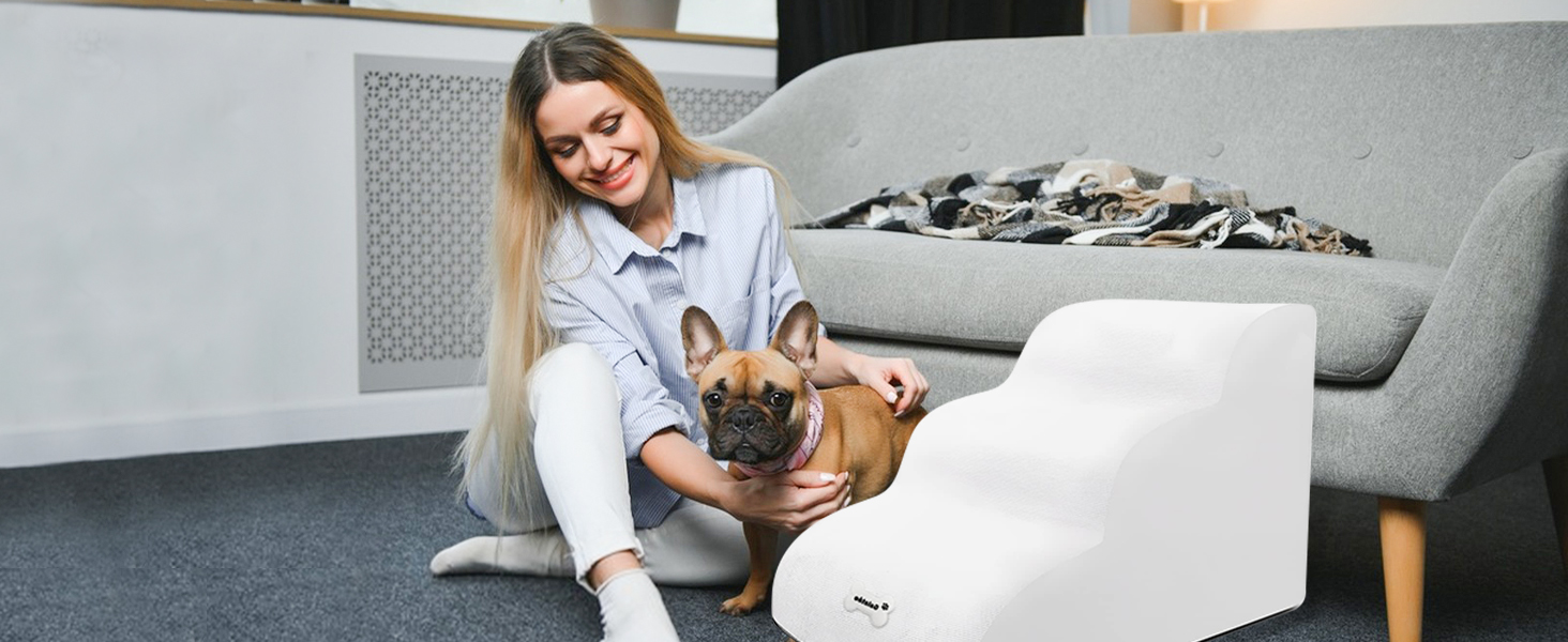 Сходинка для собак Galatée: м'яка, зручна, знімний чохол на блискавці, для легкого підйому, сірого кольору