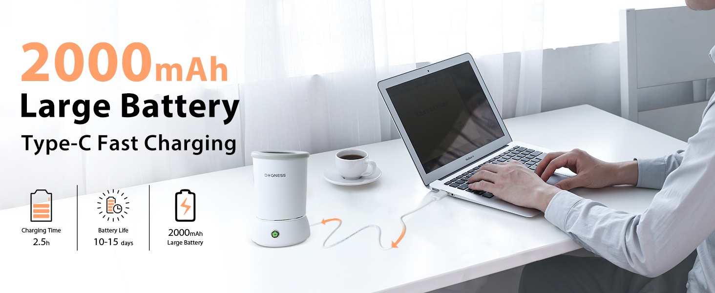 Електричний мийник лап для собак DOGNESS, USB-зарядка, 360°