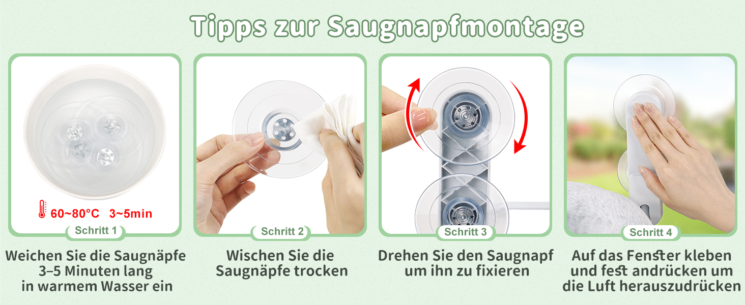 Кішка ліжко на вікно GUUSII - Зручна ліжко-гамак для котів на віконну раму з 4 присосками, білий колір