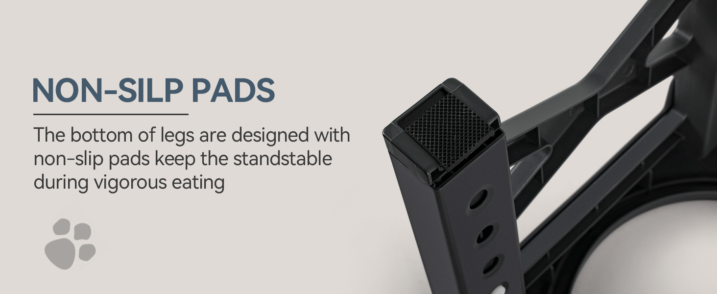 Підвищений годівниця для собак PAWISE, 5 рівнів регулювання, для собак маленьких, середніх та великих порід, з двома великими мисками з нержавіючої сталі, антиковзаюча, BPA free пластик