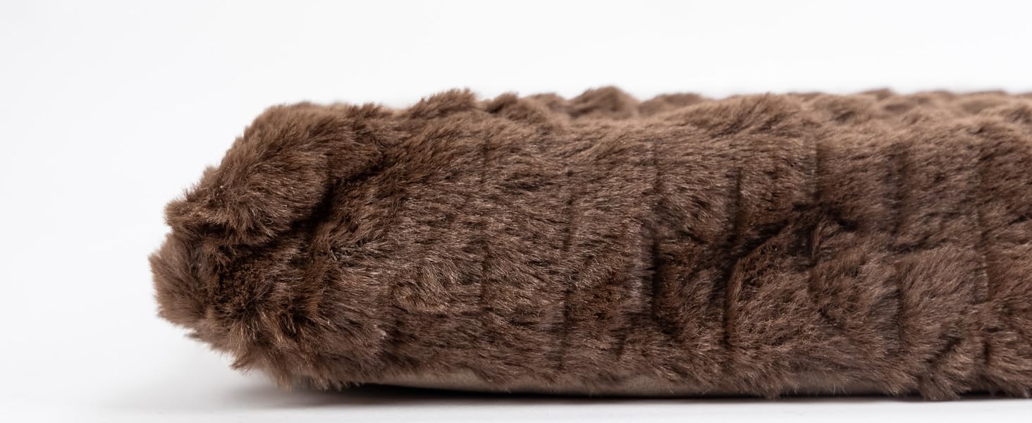 TrendPet VitaBed Style - Ортопедичне ліжко для собак, штучна шкіра зовні, м'яке всередині (80x70 см, Коричневе)