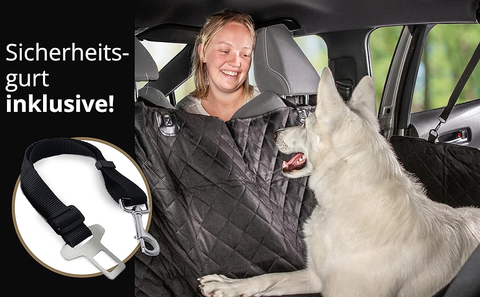 Автомобільна захисна накидка для собак 3-в-1 - захист заднього сидіння, багажника та гамак для собак. Нековзна, стійка до подряпин, водонепроникна. Розмір: 56 x 45 x 137 x 48 см