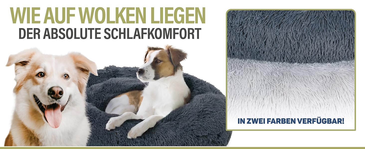 Кругле ліжко для собак Ceddie - м'яке, зручне, темно-сіре, діаметр 100 см