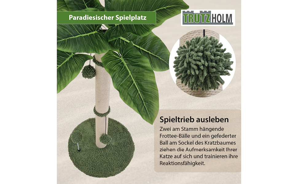 Кігтеточка TRUTZHOLM з м'яким покриттям: кігтеточка для котів з міцного сизалю, 85 см