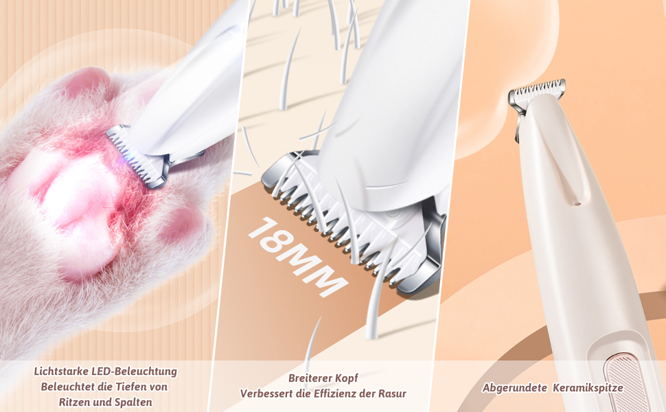 Триммер для стрижки кігтів Paw Trim Pro: безшумний електричний триммер для собак та котів з гребінцем від бліх