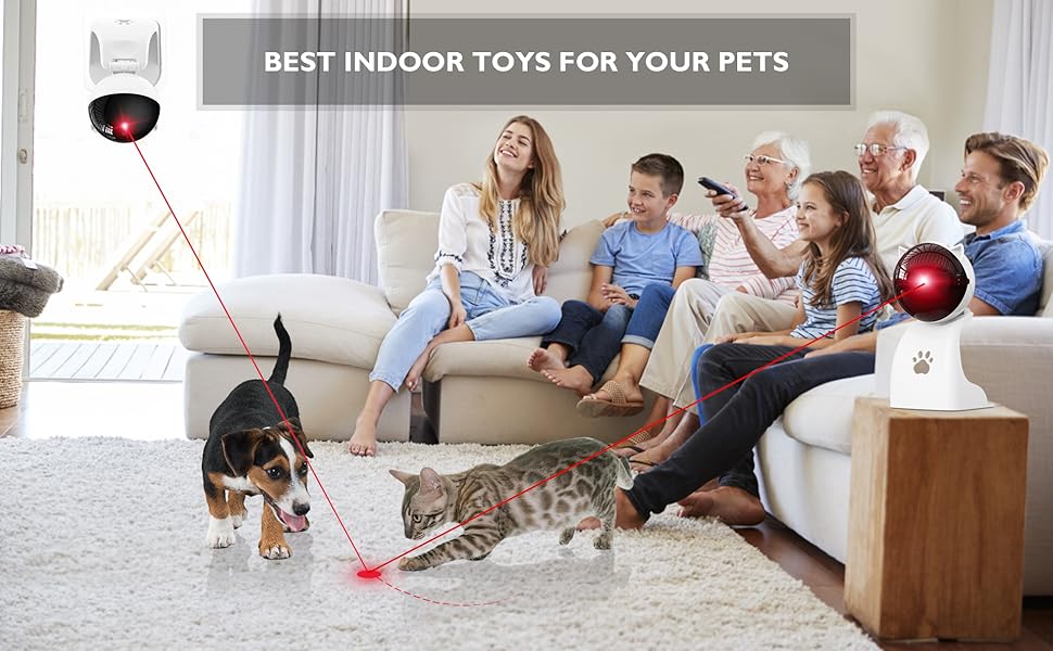 Інтерактивна лазерна іграшка для котів Petiepaw, автоматична, USB, 3 режими швидкості