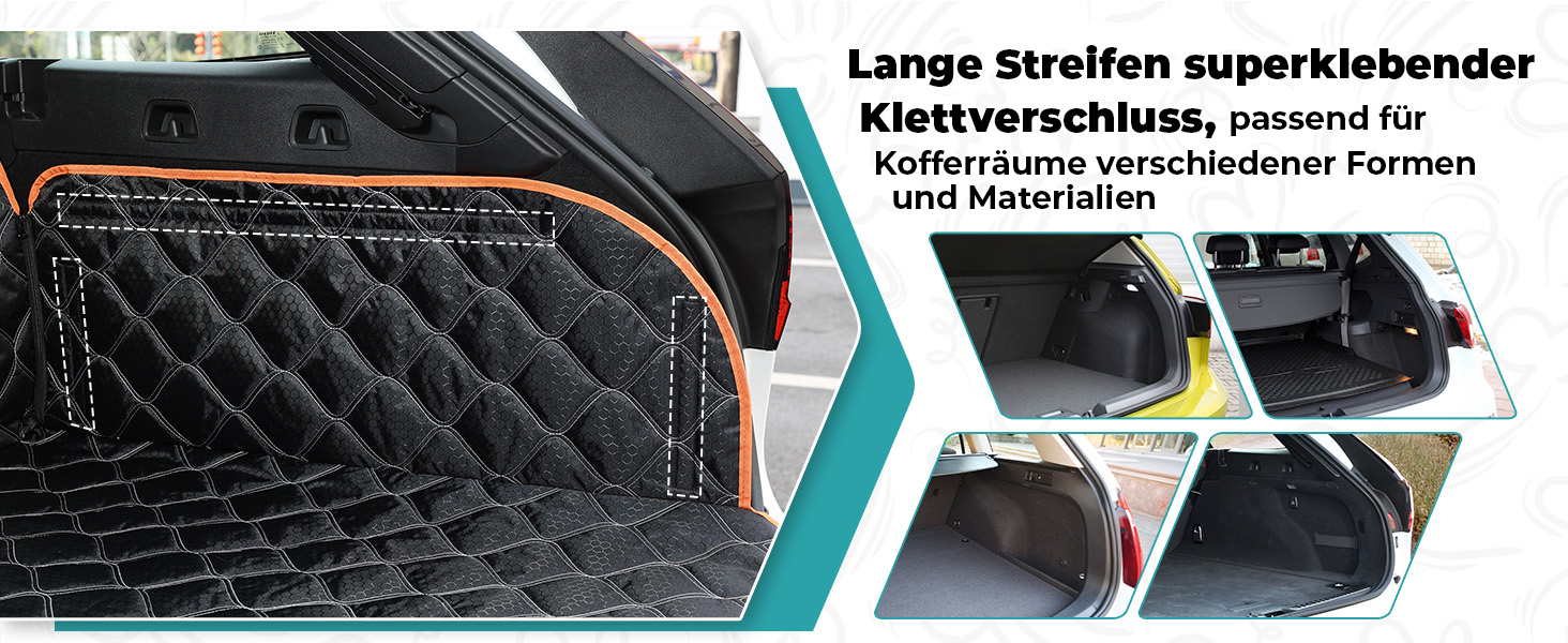 Захисна підстилка для багажника автомобіля KYG для собак, стежка захисна підстилка та ковдра для собак з захистом бокових панелей та краю завантаження – Водонепроникна, стійка до подряпин, для автомобіля та універсалу, Extra Long, 110x215 см