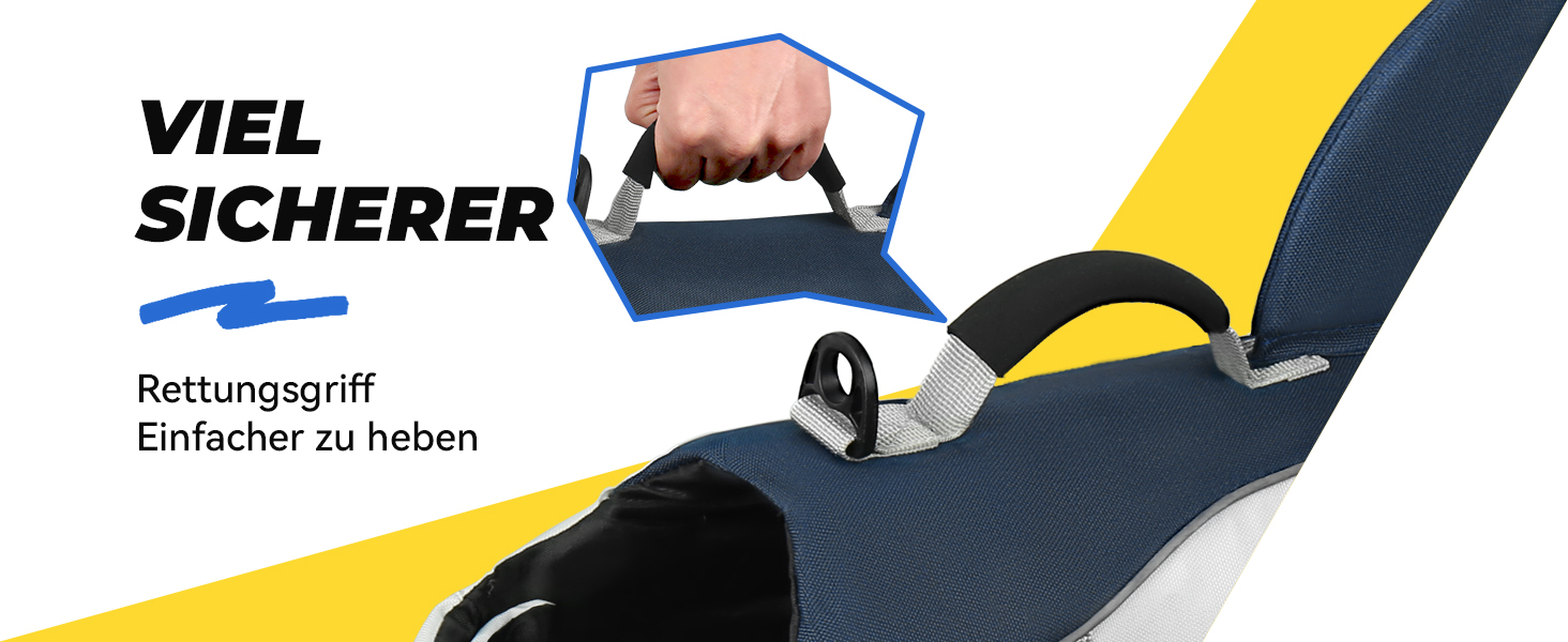 AMZNOVA Жилет для плавання собак 'Shark', з плавниками та хвостом акули, рятувальний жилет для собак, для катання на човні, допомога у плаванні, L, Сірий (66-81 см)