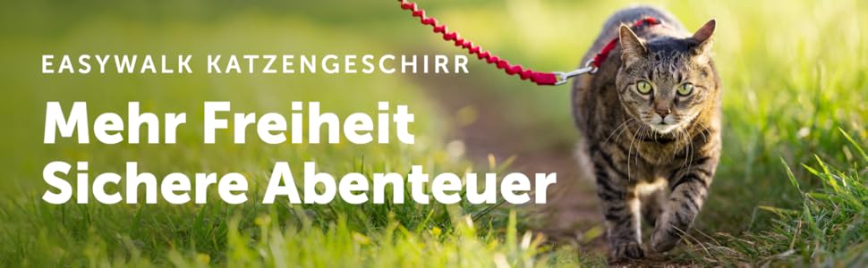 Шлейка PetSafe Easy Walk для котів, з еластичною шнурковою лінійкою, розмір L, червона, CWMK-L-RED-19