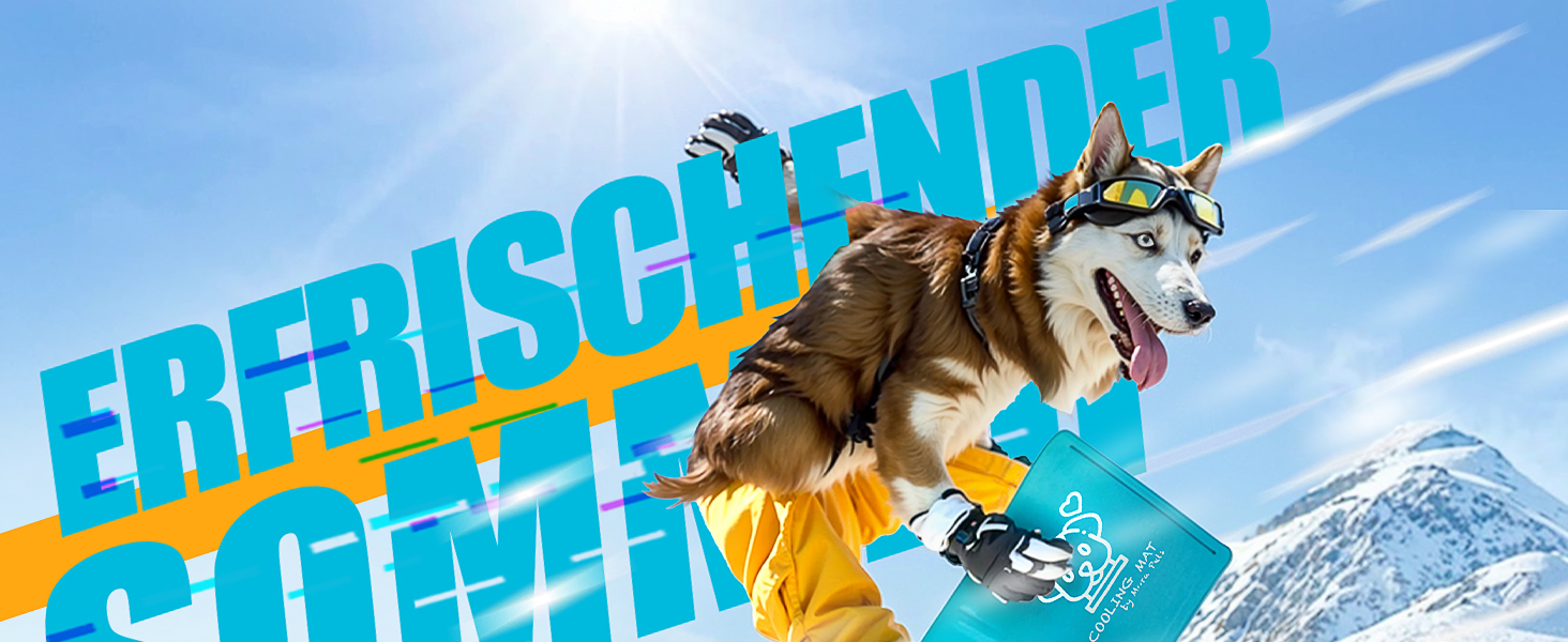 Кühlmatte для собак Pawtasy: охолоджуючий килимок для собак великих та середніх порід, 100 x 60 см, блакитний