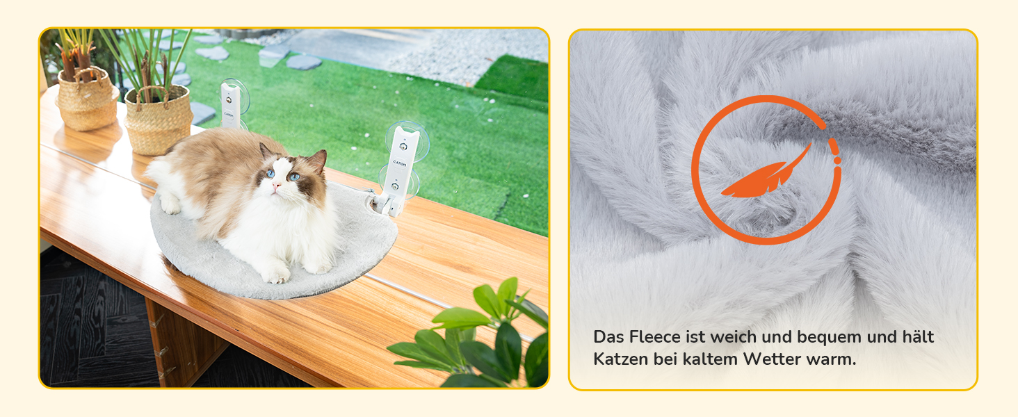 Гамак для котів CATISM на вікно, 50x36.5x20 см, сірий, з присосками