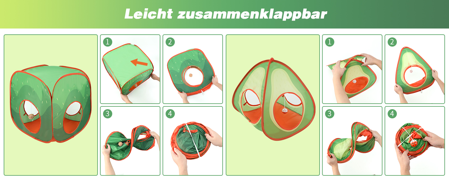 Тунель для котів RANYPET 3 в 1: інтерактивна іграшка, намет-тунель, з пакетом для зберігання. Підходить для котів, кошенят, кроликів та інших дрібних тварин.