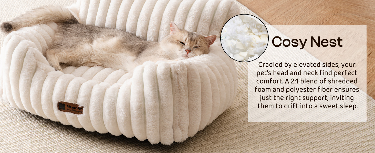 М'яке ліжко для собак та котів MEWOOFUN - зручне та затишне ліжко для домашніх улюбленців (Сірий, 91x72x30 см)