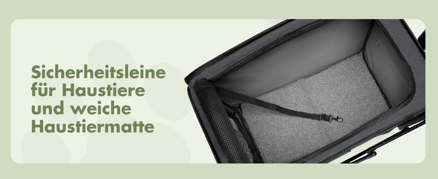Транспортер для собак на колесах, велика візок для собак та котів до 18 кг, чорний/сірий