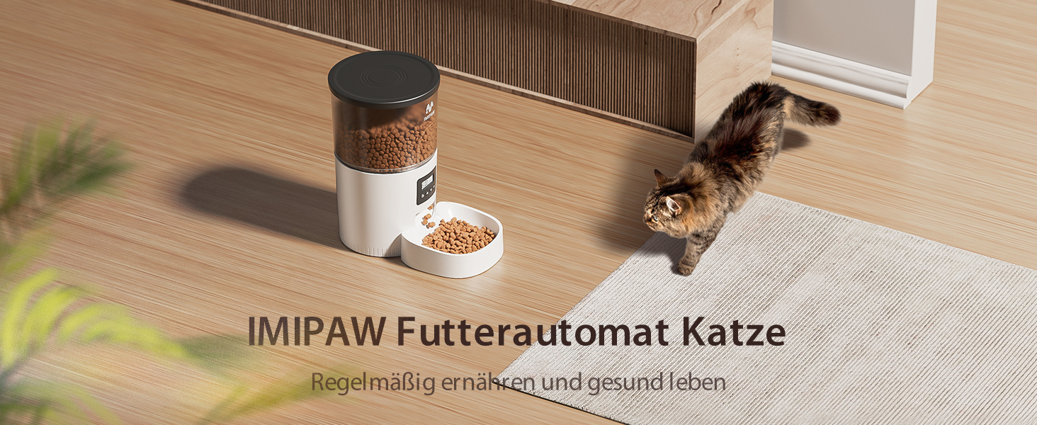 Автоматична годівниця для котів і собак IMIPAW, з програмованим таймером, 3 л, на 1-6 годувань, легке керування