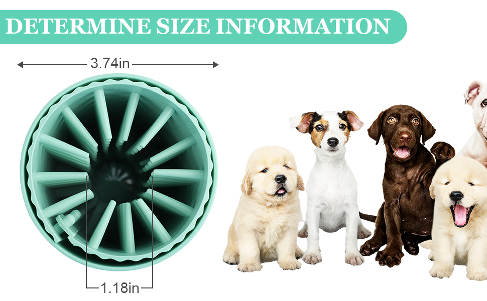 Лявочка для миття лап собак, очищувач лап для собак, видаляє бруд і сміття з лап, м'який очищувач для лап собак великих і малих порід, щітка для очищення лап собак 14,9 * 9,6 см, очищувач лап для собак