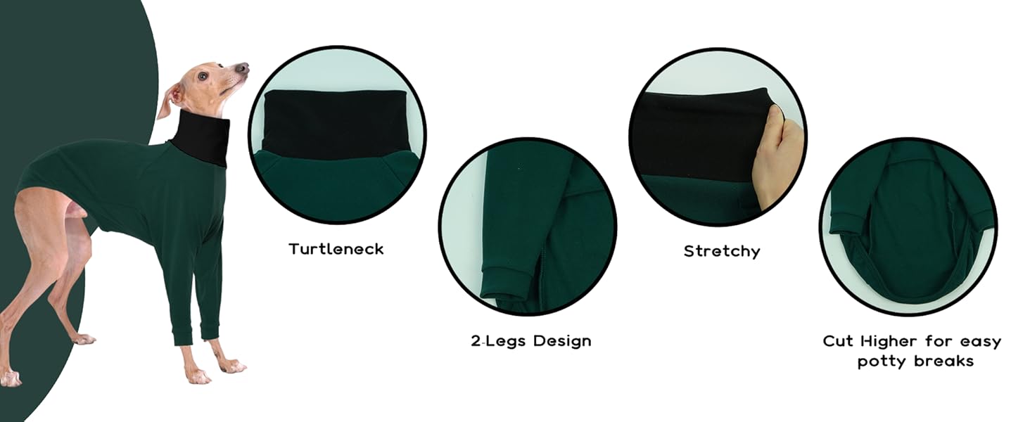 Теплий плед для Whippet, Greyhound: флісовий халат, одяг для собак, піжама (Оливковий, S)