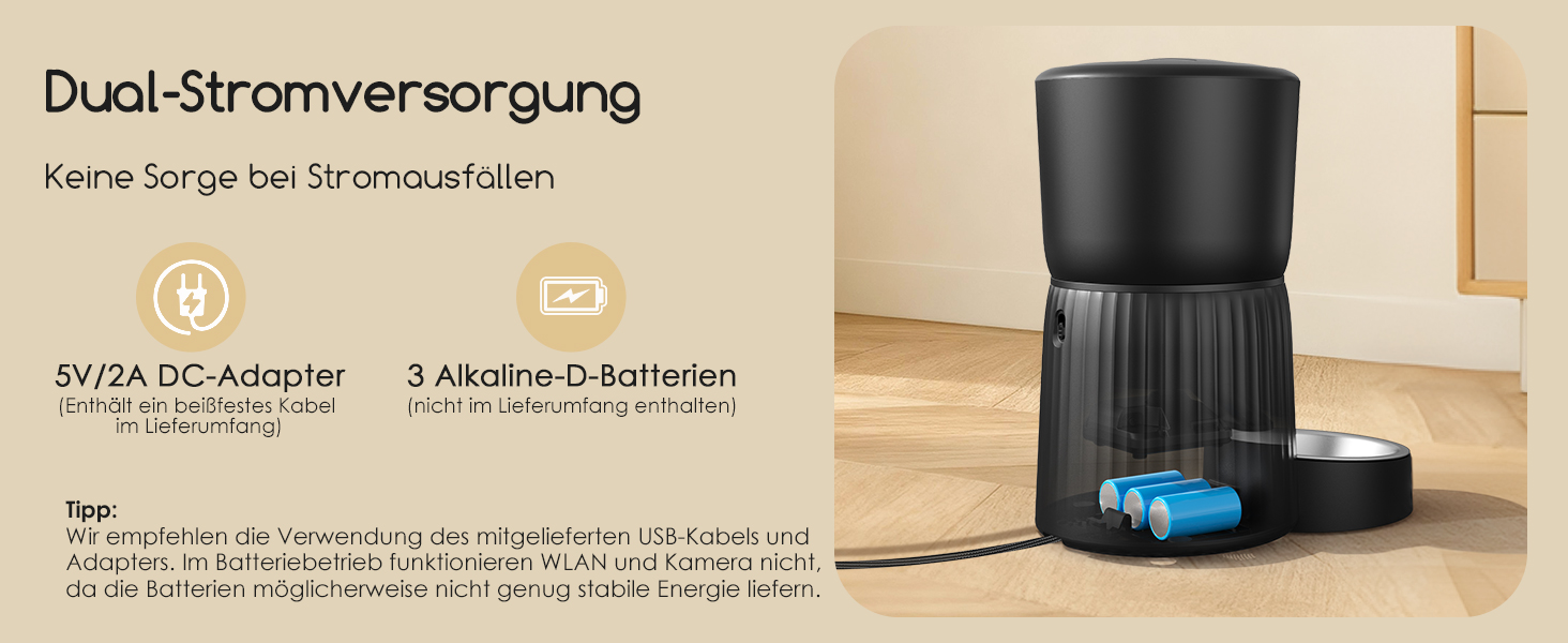 Автомат годівлі для котів Faroro з Wi-Fi, 1080P HD відео, нічне бачення, 4L, для котів/собак, двосторонній аудіо, керування через APP, антиблокувальний сенсор, подвійний примус