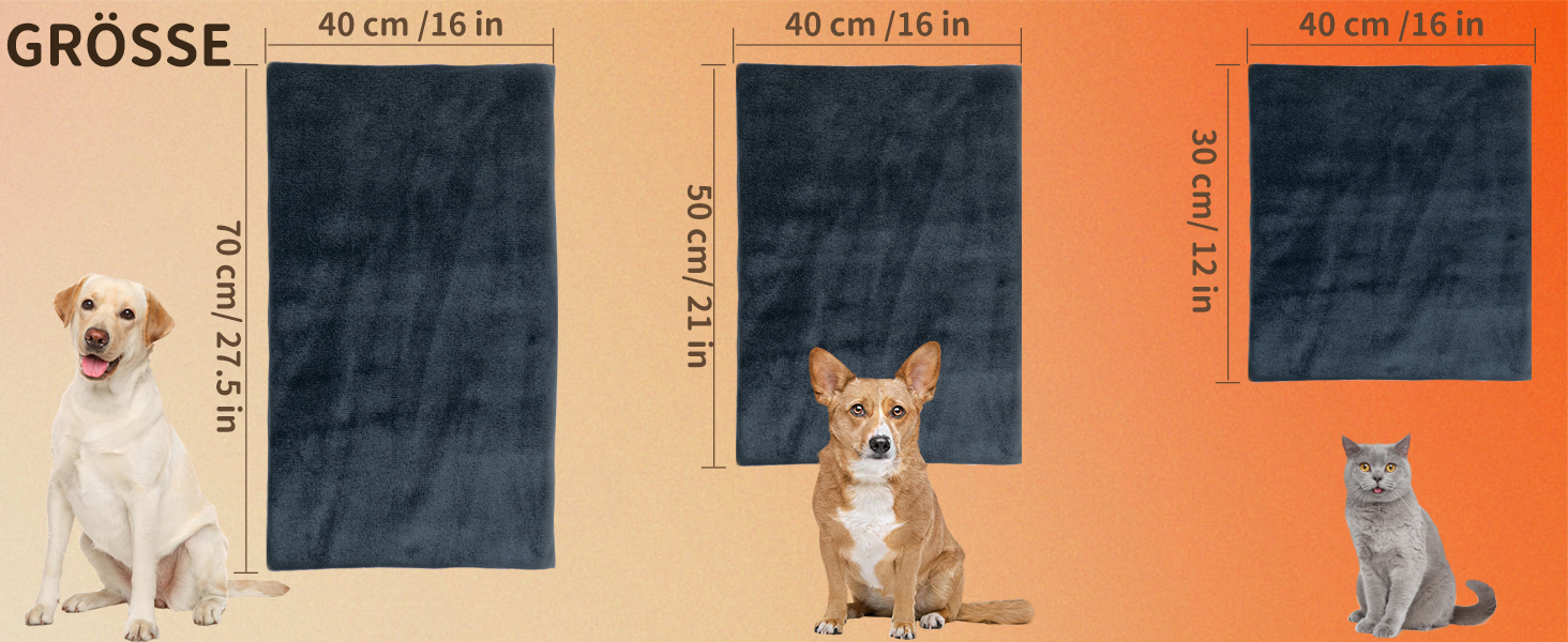 Нагрівальний килимок для тварин NAMOTEK з регулюванням температури та таймером, вологостійкий, з безпечним нагріванням, автоматичне вимкнення, 40x30 см, сірий