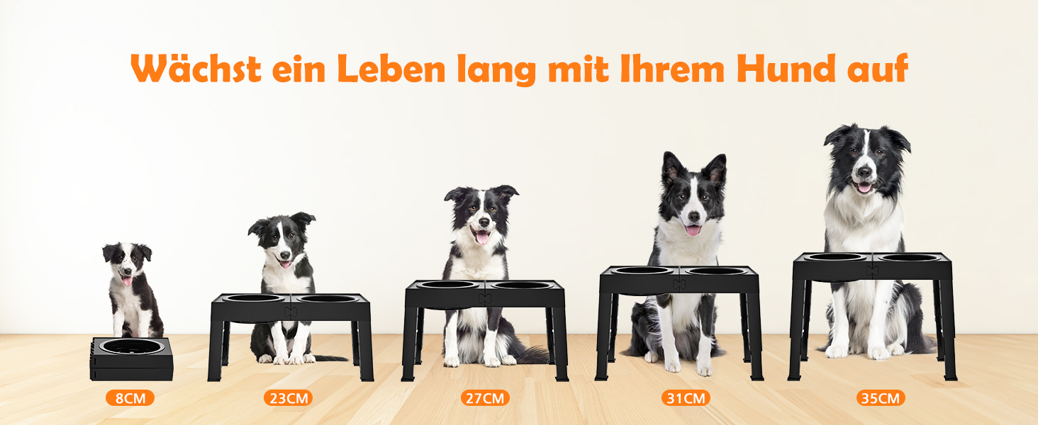Набір мисок для собак X XBEN 3-в-1: миска для води з захистом від пролиття 1.4L, миска від захлистування 1L, годівниця з 5 рівнями регулювання висоти для середніх та великих собак, нековзна годівниця, рожевий колір