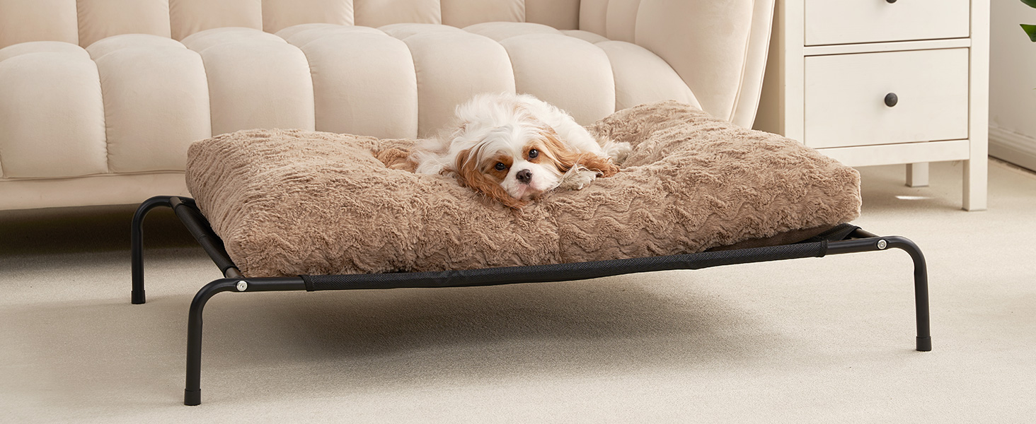 Килимок для собак великих порід EHEYCIGA, 104x68 см, XL, коричневий, з штучним хутром та льоном