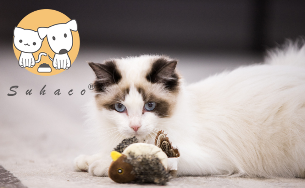 Іграшка для котів SuHaco GiGwi Melody Chaser - пташка, інтерактивна, з дзвоном