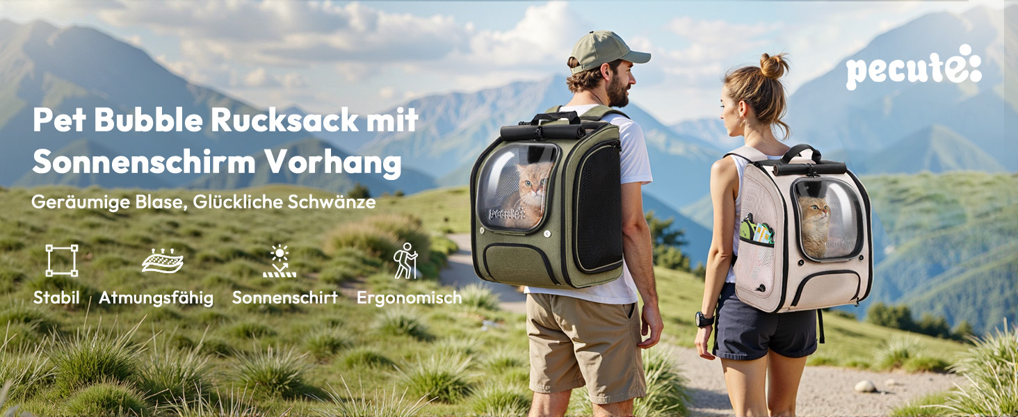 Рюкзак для кота Pecute з сіткою, дихаючий рюкзак-переноска для собак і котів, сірий (42*32*26 см)